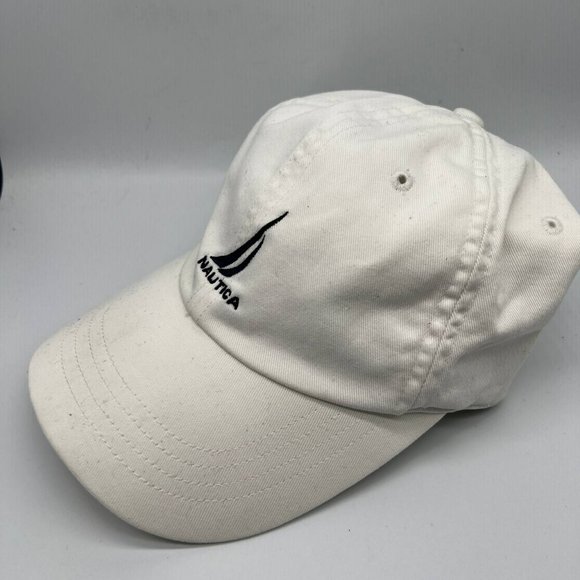 Nautica Logo Hat Strapback Cap White Men - Picture 2 of 7